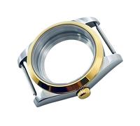 ROUREOX Boîtier Montre 36 mm Lunette Lisse Verre Saphir PVD Or Noir Compatible avec Mouvements PT5000 ST2130 SW200 pour Rolex Explorer/Datejust - F2