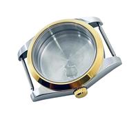ROUREOX Boîtier Montre 36 mm Lunette Lisse Verre Saphir PVD Or Noir Compatible avec Mouvements PT5000 ST2130 SW200 pour Rolex Explorer/Datejust - F3