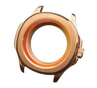 ROUREOX Boîtier Montre Acier INOX 39.5mm Lunette Fixe Verre Saphir Rehaut Anneau Chapitre NH35 NH70 Mécanisme DIY Réparation pour Pilot Mod/Smooth Bezel Diver-17 39.5MM