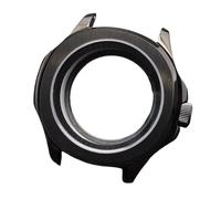 ROUREOX Boîtier Montre Acier INOX 39.5mm Lunette Fixe Verre Saphir Rehaut Anneau Chapitre NH35 NH70 Mécanisme DIY Réparation pour Pilot Mod/Smooth Bezel Diver-10 39.5MM