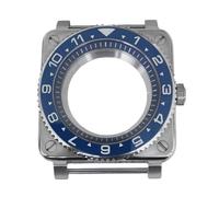 ROUREOX Boîtier Montre Style Aviation 42mm Carré Acier 316L Verre Saphir Chapitre Acier Mouvement Automatique NH35 pour Bell & Ross-7 42MM