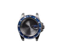ROUREOX Boîtier Style Plongée Remplacement 41mm Lunette Pierre Luxe Acier INOX Verre Saphir Mouvement NH35 pour Rolex Submariner/GMT-Master II-4 41MM