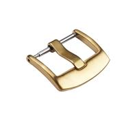 ROUREOX Boucle Ardillon Brossée Fermoir Montre Acier Mat, Attache Langue Large 4mm - Accessoire Bracelet Gros Trous-Doré 20mm