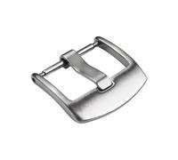 ROUREOX Boucle Ardillon Brossée Fermoir Montre Acier Mat, Attache Langue Large 4mm - Accessoire Bracelet Gros Trous-Argenté 20mm