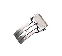 ROUREOX Boucle de Remplacement pour Montre Double Poussoir Fermoir Papillon Accessoires de Réparation pour Hublot Big Bang Series-Argent 18mm