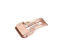 ROUREOX Boucle Déployante 18mm-24mm Acier - Fermoir Montre Pont H, Attache Double Poussoir - Accessoire Bracelet Caoutchouc-Or Rose 20mm