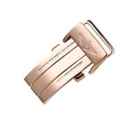 ROUREOX Boucle Déployante 20mm Polie - Fermoir Montre Acier Inoxydable, Attache Capot Incliné - Accessoires Bracelet Cuir pour Breitling-Or Rose