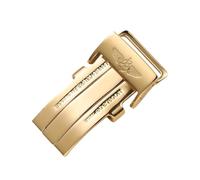 ROUREOX Boucle Déployante 20mm Polie - Fermoir Montre Acier Inoxydable, Attache Capot Incliné - Accessoires Bracelet Cuir pour Breitling-Doré
