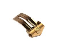 ROUREOX Boucle Déployante Sport 18mm 20mm - Fermoir Acier Brossé Accessoire Remplacement Bracelet pour TAG Heuer Carrera-Or foncé 18mm