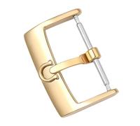 ROUREOX Boucle Montre Acier Inoxydable Mate Fermoir Ardillon Fer à Cheval Vintage Remplacement Bracelet Cuir pour Omega-Or 12mm