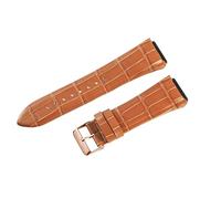 ROUREOX Bracelet de Montre en Cuir Authentique Fermoir en Métal Bracelet de Remplacement de Montre Vintage Fait Main 22mm pour Guess W0040G3 W0247G3 W0040G7-Marron + Or Rose