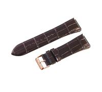 ROUREOX Bracelet de Montre en Cuir Authentique Fermoir en Métal Bracelet de Remplacement de Montre Vintage Fait Main 22mm pour Guess W0040G3 W0247G3 W0040G7-Café + Or Rose