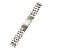 ROUREOX Bracelet de Montre en Métal Détachement Rapide Brossé Acier Inoxydable Massif Remplacement Brassard de Montre pour Omega Seamaster 300-Argent Neuf Maillons 18mm