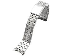 ROUREOX Bracelet Déploiement Métallique, Extrémité Courbe, 316L Acier Inoxydable Bracelet Montre Remplacement pour Tudor Prince and Princess Collection-Argent 20MM