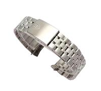 ROUREOX Bracelet Maillons Acier Inoxydable 13mm 17mm 19mm 20mm Embouts Incurvés, Bracelet Montre Métal Boucle Déployante pour Tudor Prince and Princess-Argenté 20mm