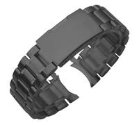 ROUREOX Bracelet Métal Courbe Extrémité Remplacement, 316L Acier Inoxydable Déploiement Bracelet Montre pour Citizen-Noir 20MM