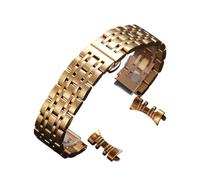 ROUREOX Bracelet Montre Acier Inoxydable 23mm 24mm 26mm Embouts Incurvés Attache Rapide, Bracelet Poignet Métal-Doré 24mm