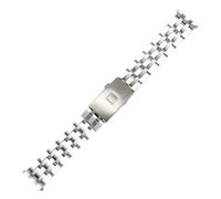 ROUREOX Bracelet Montre Acier Inoxydable Hommes, Accessoire Remplacement Chaîne Montre Métal Solide pour Tissot T17/T41/T461/PRC200/T055/T067-Argent 19MM