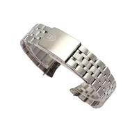 ROUREOX Bracelet Montre Acier Inoxydable Incurvé Bracelet Métal Bout Courbe Rechange 13mm 17mm 19mm 20mm pour Tudor Prince and Princess-Argenté 20mm