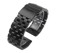 ROUREOX Bracelet Montre Acier Inoxydable Massif 18mm-26mm Attache Rapide, Bracelet Métal Style Ingénieur pour Cartier Tank-Noir 18mm