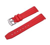 ROUREOX Bracelet Montre Silicone 20MM Caoutchouc Doux, Remplacement Étanche Sport Homme, Multicolore pour Omega x Swatch Bioceramic MoonSwatch-Rouge 20MM