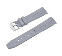 ROUREOX Bracelet Montre Silicone 20MM Caoutchouc Doux, Remplacement Étanche Sport Homme, Multicolore pour Omega x Swatch Bioceramic MoonSwatch-Gris 20MM