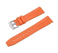 ROUREOX Bracelet Montre Silicone 20MM Caoutchouc Doux, Remplacement Étanche Sport Homme, Multicolore pour Omega x Swatch Bioceramic MoonSwatch-Orange 20MM