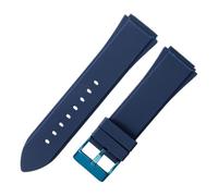 ROUREOX Bracelet Montre Silicone 22Mm, Remplacement Étanche Sport Caoutchouc Homme Femme, Libération Rapide Boucle Ardillon pour Guess U0247G3/W1058G2/W0040G3-Bleu 22MM