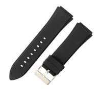 ROUREOX Bracelet Montre Silicone 22Mm, Remplacement Étanche Sport Caoutchouc Homme Femme, Libération Rapide Boucle Ardillon pour Guess U0247G3/W1058G2/W0040G3-Noir 22MM