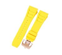ROUREOX Bracelet Montre Silicone 25mm Respirant, Bande Caoutchouc Sportif, Remplacement Gomme Boucle Métal pour Richard Mille RM-11-G3