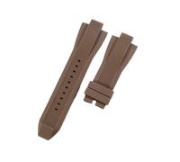 ROUREOX Bracelet Montre Silicone Doux Homme 13X29Mm, Interface Spéciale Convexe, Bracelet Remplacement Étanche Sport pour Michael Kors MK8184/MK8729/MK9020-Brun + Pas De Boucle 13 * 29MM