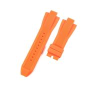 ROUREOX Bracelet Montre Silicone Doux Homme 13X29Mm, Interface Spéciale Convexe, Bracelet Remplacement Étanche Sport pour Michael Kors MK8184/MK8729/MK9020-Orange + Pas De Boucle 13 * 29MM