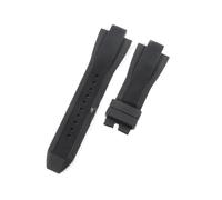ROUREOX Bracelet Montre Silicone Doux Homme 13X29Mm, Interface Spéciale Convexe, Bracelet Remplacement Étanche Sport pour Michael Kors MK8184/MK8729/MK9020-Noir + Pas De Boucle 13 * 29MM