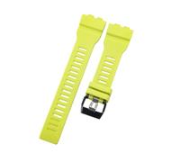 ROUREOX Bracelet Silicone Bracelet Caoutchouc Encoche Étanche Bracelet Montre Sport Remplacement Robuste Boucle Métallique pour Casio G-Shock G-Squad-Jaune