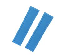 ROUREOX Bracelet Silicone Universel Doux pour Montre, Écologique, Confortable, Réglable, Résistant à L'Eau pour Breitling Watch-Bleu 24mm