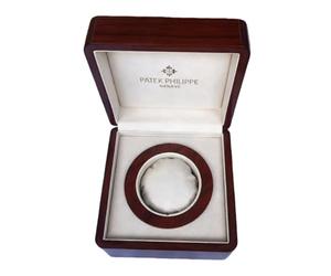 ROUREOX Coffret Présentation Montre Ensemble Complet Portefeuille Documents Étiquette Coffre Bois Carré Brillant pour Patek Philippe