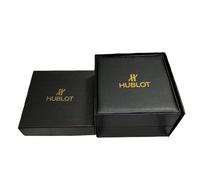 ROUREOX Coffret Présentation Montre Façade Rabattable Noir Carré Vitrine Coussin Doux Support Protection pour Hublot Classic Fusion