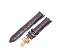 ROUREOX Courroies en Cuir allongées Bracelet de Remplacement Fermoir Papillon déployant Accessoires de Courroie pour Tissot Chemin des Tourelles-Marron + Or 19mm