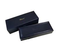 ROUREOX Étui Montre Long Similicuir Bleu Nuit Doublure Crème Rembourrée Douce Boîte Rangement Bijoux Set pour Chopard Happy Sport