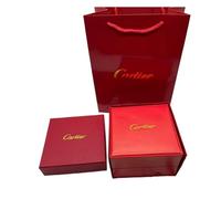 ROUREOX Étui Montre Unique Portable Boîte Rangement Rouge Légère Organisateur Voyage Compact 14cm Carré pour Cartier Ballon Bleu