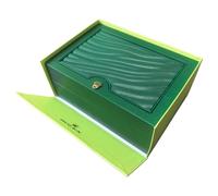 ROUREOX Étui pour Montre Cuir Vert Cadre en Bois Simple Boîte de Stockage Doublure Velours Doux Organisateur Bracelets pour Rolex Cosmograph Daytona