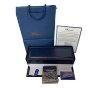 ROUREOX Étui Rangement Bijoux Montre Bleu Nuit Boîte Présentation Rectangulaire Longue Set Cadeau Sac Inclus pour Chopard