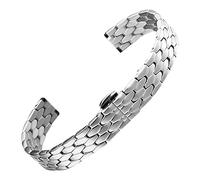 ROUREOX Femmes 316L Acier Inoxydable Bracelet Montre Remplacement, Chaîne Montre Déploiement, Extrémité Droite Métallique pour FIYTA Charming City DL21006/DL21007/DL21008/DL21013-Argent 12MM