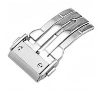 ROUREOX Fermoir Bouton Poussoir Pliant en Acier Brossé Boucle Bracelet Suer-Résistant sans Rouille pour HUBLOT BIG Bang Fusion Series-Argent 20mm