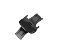 ROUREOX Fermoir de Remplacement pour Montre Double Bouton Poussoir Acier Inoxydable Boucle Papillon pour Seiko Tissot Omega CASIO-Noir 16mm