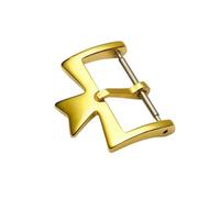 ROUREOX Fermoir Déployant Papillon Acier Inoxydable Bracelets en Cuir Boucle Ardillon de Remplacement pour Vacheron Constantin-Or A 14mm