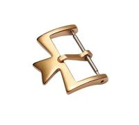 ROUREOX Fermoir Déployant Papillon Acier Inoxydable Bracelets en Cuir Boucle Ardillon de Remplacement pour Vacheron Constantin-Or Rose A 16mm