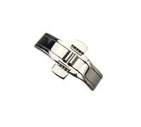 ROUREOX Fermoir Déployant Papillon Double Bouton Poussoir Acier Inoxydable Boucle de Remplacement pour Tissot Le Locle Series - 6 * 22mm