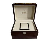 ROUREOX Homme Boîte Montre Rangement Coffret Acajou Grain Bois Brillant Finition Décoratif Dessus Protection Support pour Omega