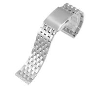 ROUREOX Hommes Acier Inoxydable Bracelet Montre Reemplacé, Métal Extrémité Droite, Accessoires de Réparation pour Sevenfriday/Aigle/Citizen-Argent 7 Perles 26MM